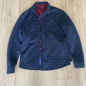 Robert Graham Mens Shirt Jacket | Reversible Dark Blue | Size L